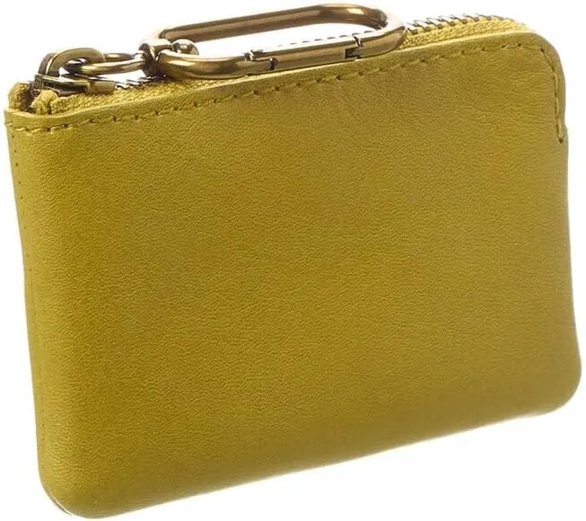 Madewell The Leather Carabiner Mini Pouch Citrus Lime One Size