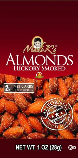 Madi K's Hickory Smoked Almonds, 1-Ounce Bags (Pack of 48)