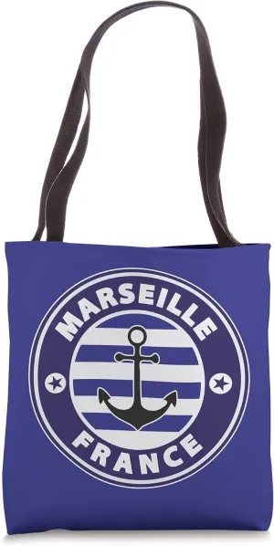 Marseille France beach vintage sailing holiday sun souvenir Tote Bag