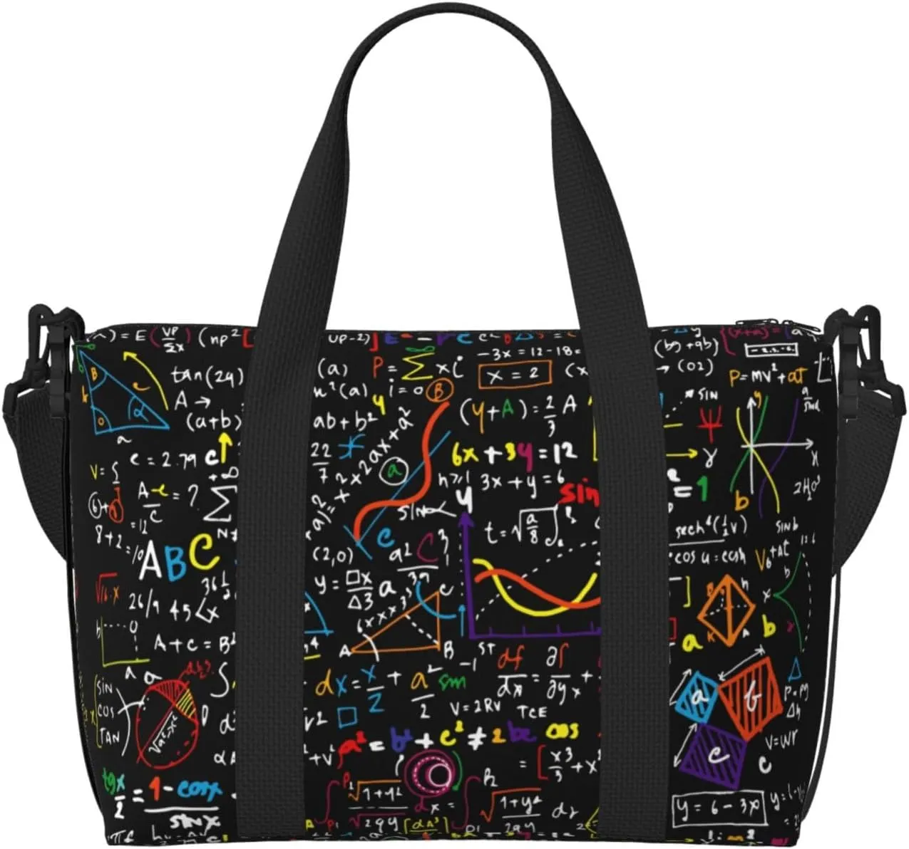 Math Formula print Womens travel bags, weekender carry on for women, sports Gym Bag, Overnight Carry on Bag