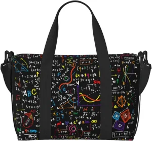 Math Formula print Womens travel bags, weekender carry on for women, sports Gym Bag, Overnight Carry on Bag