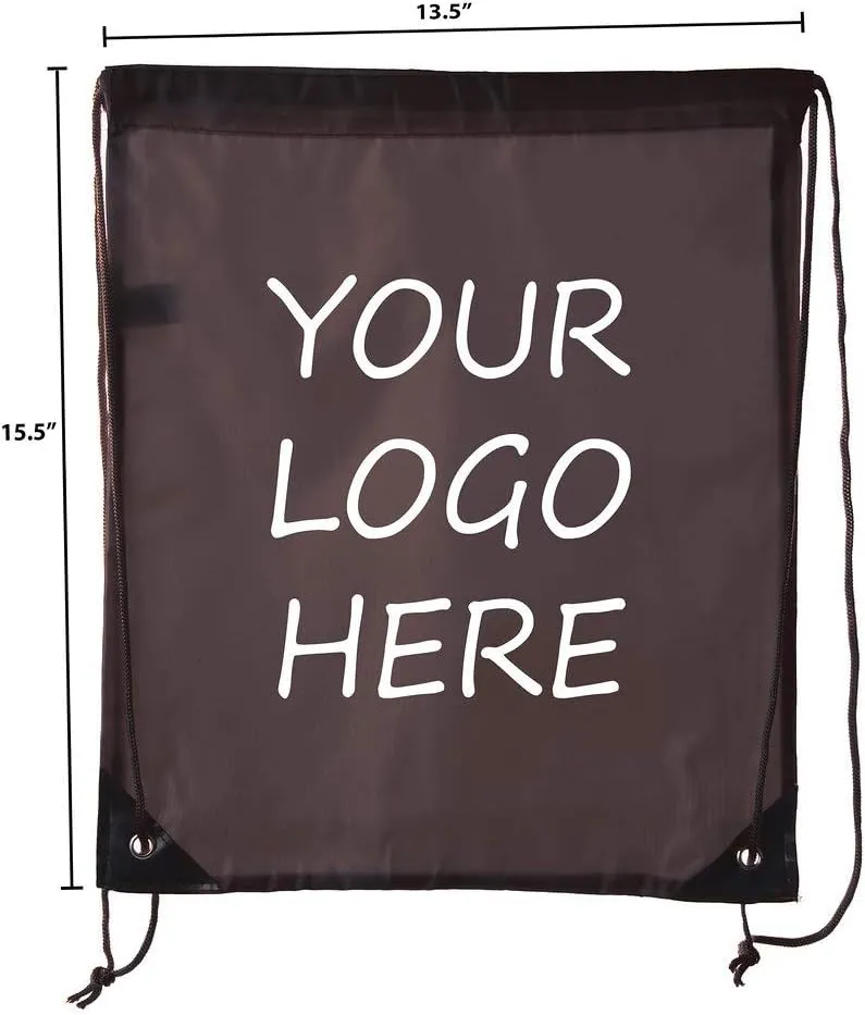 Mato & Hash Custom Bags With Your Logo | Promotional Drawstring Backpack - 100PK Brown CE2500