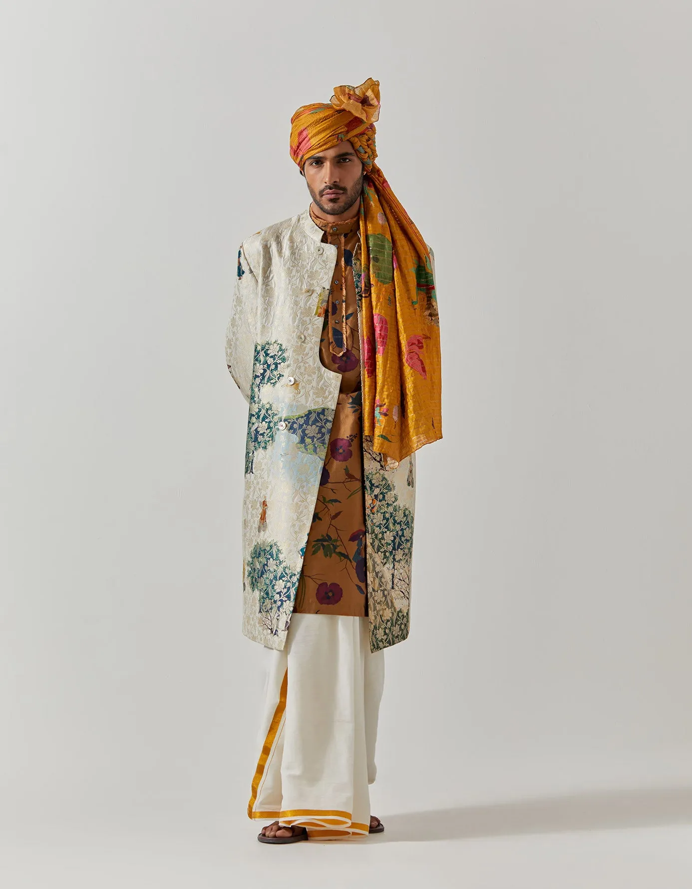 Matrix Jacket Silk Brocade White Golfer