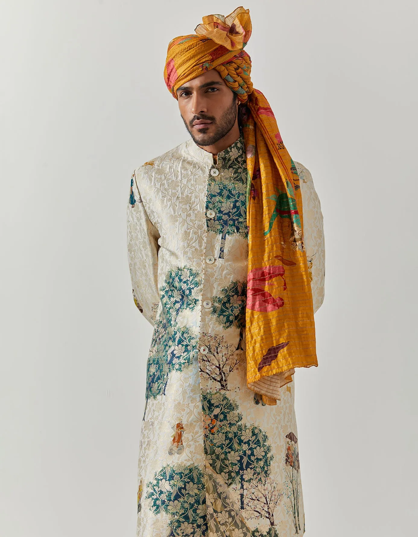 Matrix Jacket Silk Brocade White Golfer