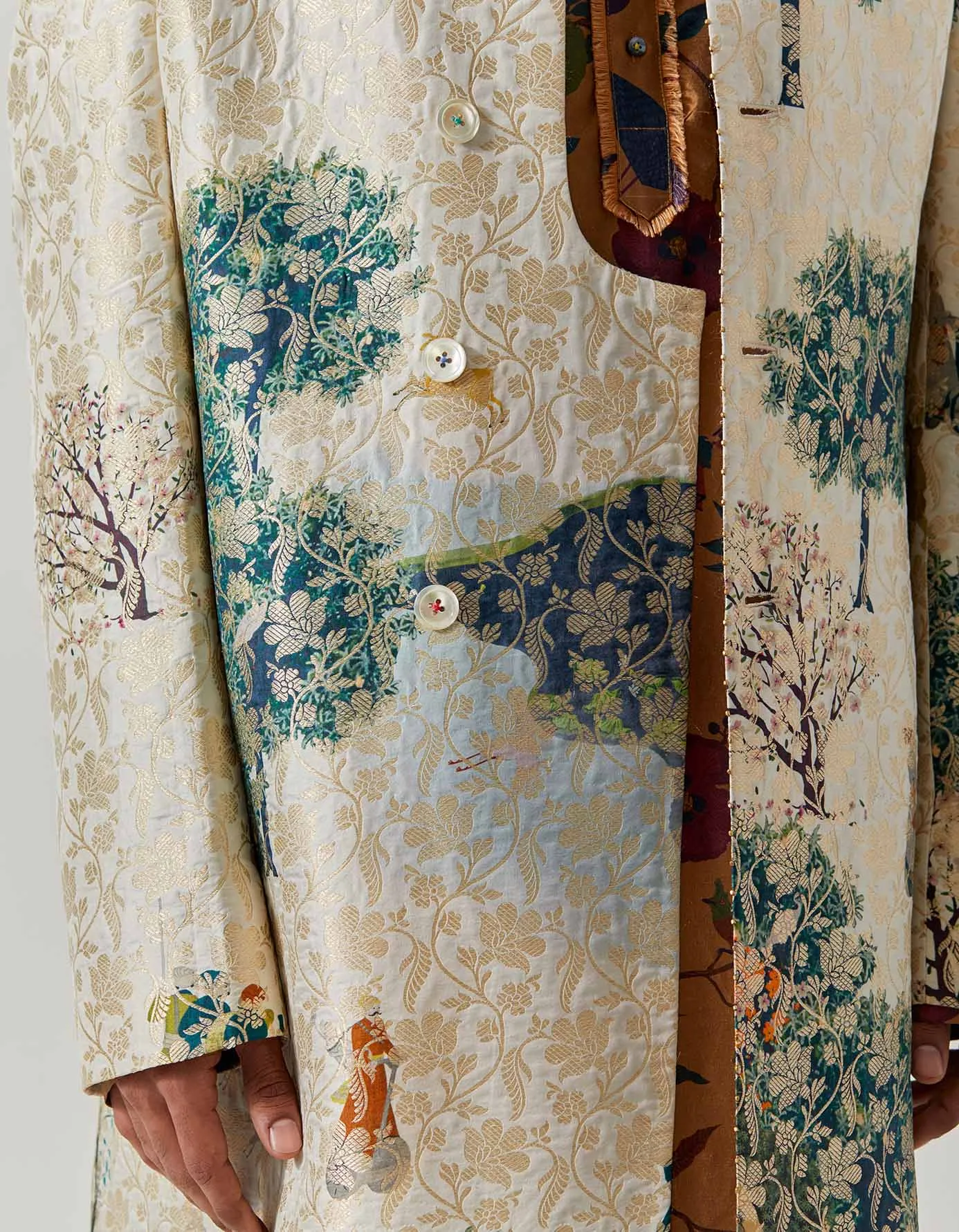 Matrix Jacket Silk Brocade White Golfer