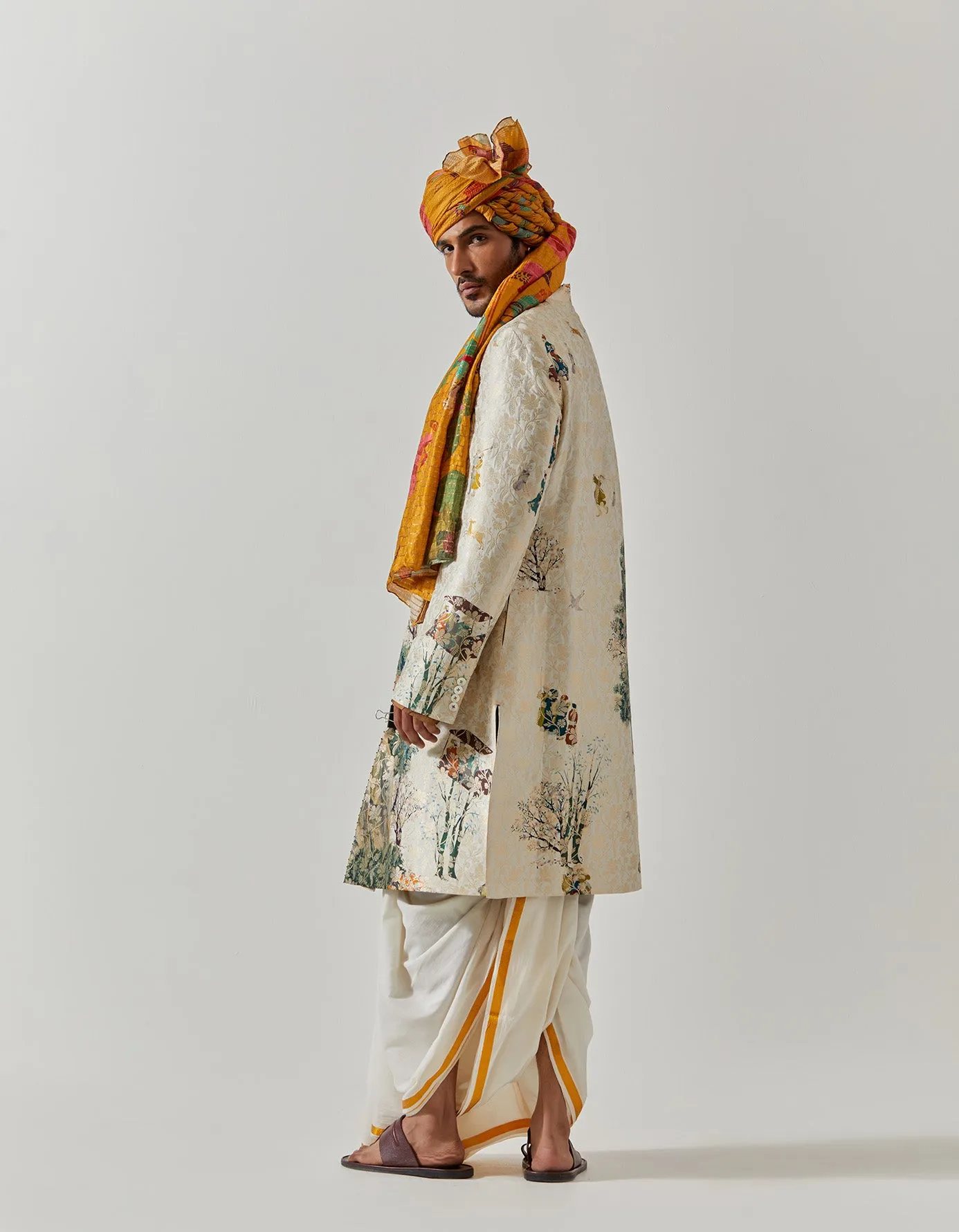 Matrix Jacket Silk Brocade White Golfer