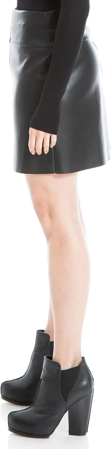 Max Studio Women's Faux Leatherette Mini Skirt