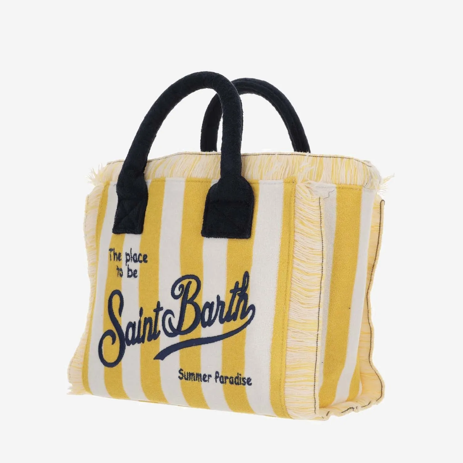 Mc2 Saint Barth Colette Tote Bag With Striped Pattern And Logo