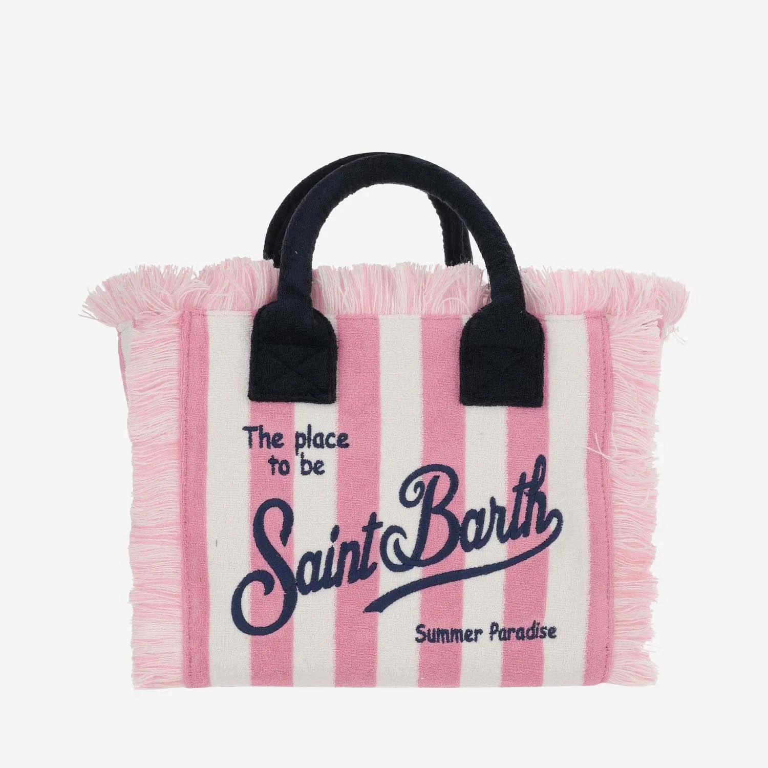Mc2 Saint Barth Colette Tote Bag With Striped Pattern And Logo