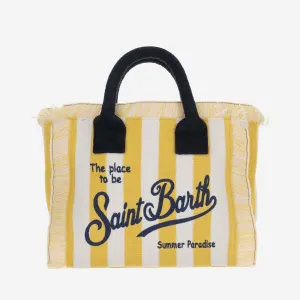Mc2 Saint Barth Colette Tote Bag With Striped Pattern And Logo