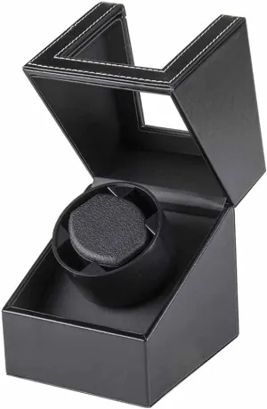 Mechanical Watch Winding Box USB Power Supply Black Motor Shaker with Acrylic Transparent Shell Display Mini Watch Winder Holder