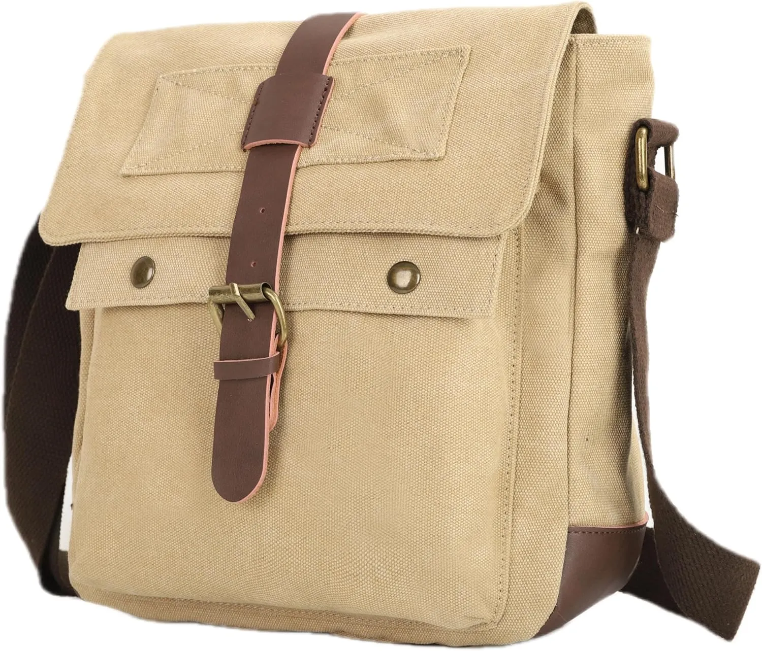 Men Small Canvas Crossbody Messenger Purse Shoulder Bag Small Vintage Satchel Travel Bags For Work Business Unisex