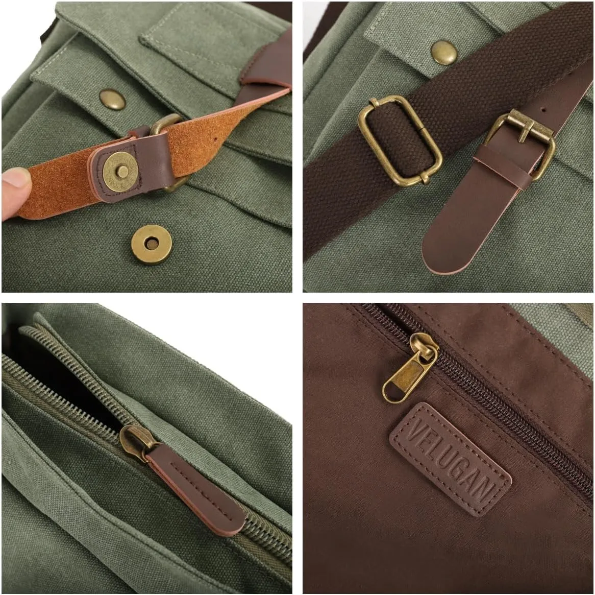 Men Small Canvas Crossbody Messenger Purse Shoulder Bag Small Vintage Satchel Travel Bags For Work Business Unisex
