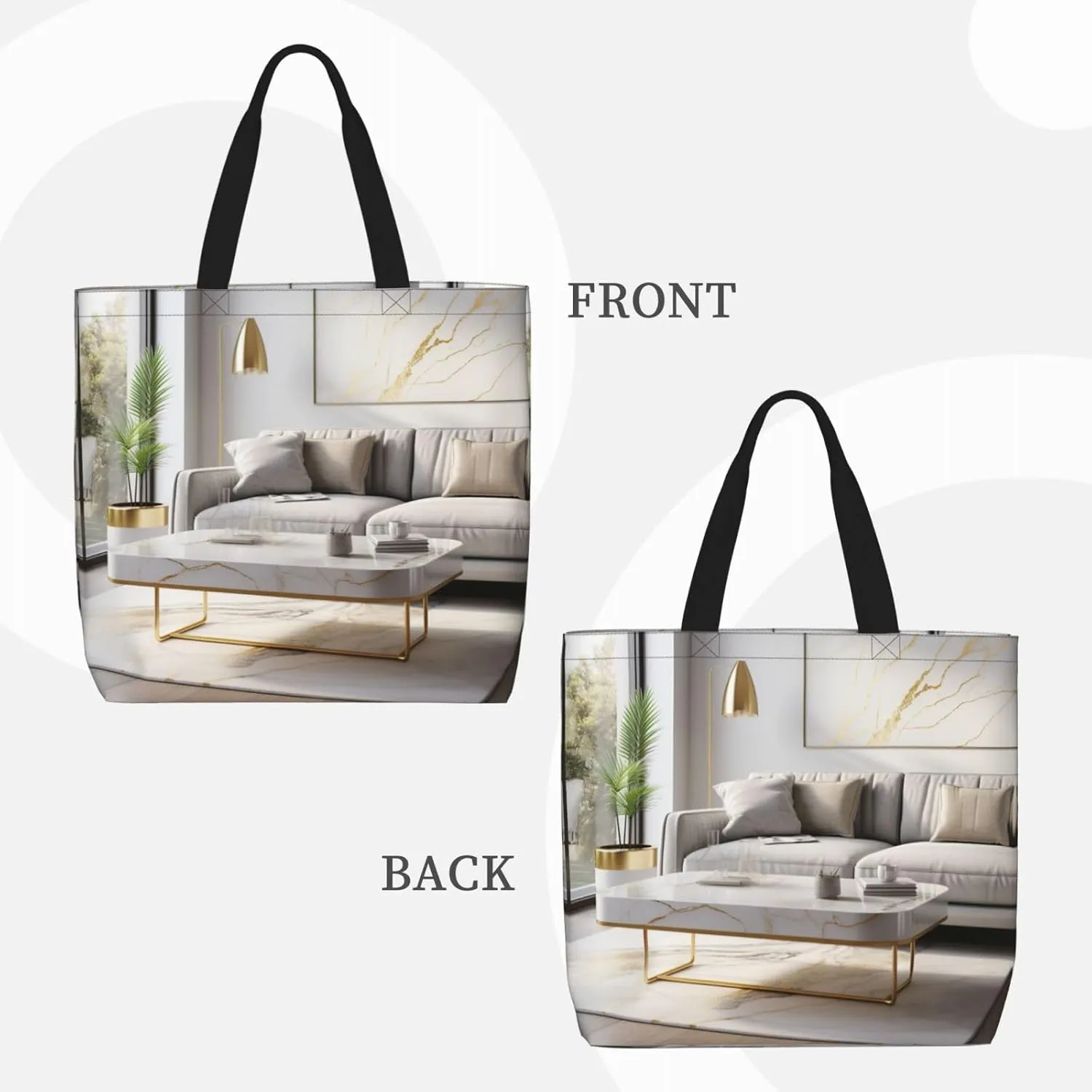 Merry Christmas Print Tote Bag Shoulde Bag Handbag Grocery Bags Reusable For Office Shopping Travel Casual Work Holiday