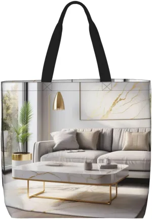 Merry Christmas Print Tote Bag Shoulde Bag Handbag Grocery Bags Reusable For Office Shopping Travel Casual Work Holiday