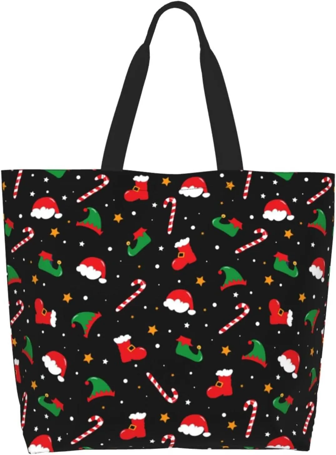 Merry Christmas Tote Bag for Women Mother,Christmas Snowman Snowflake Shopping Grocery Bag Shoulder Bags