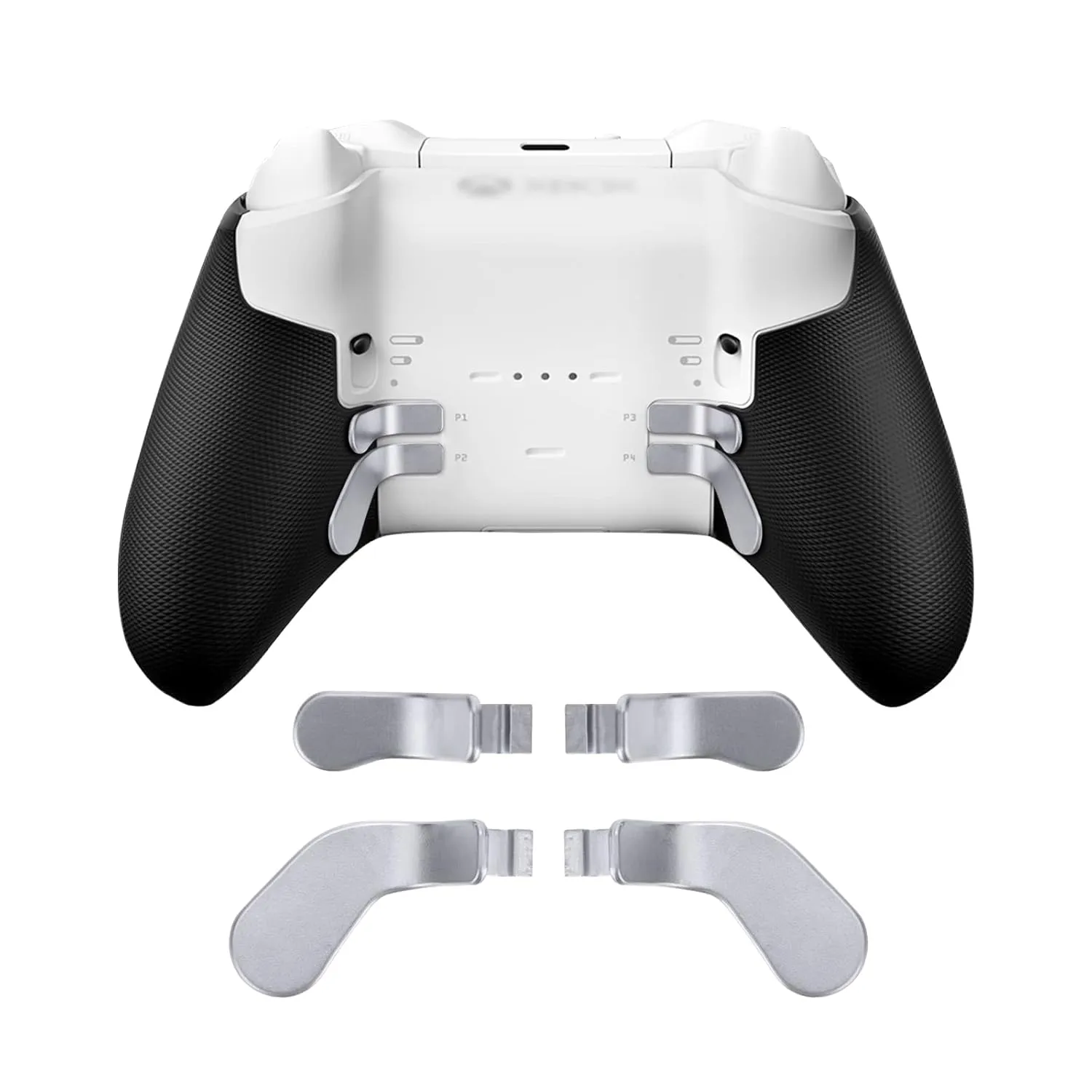 Metal Replacement Thumbsticks for Xbox Elite Controller Series 2 Core,Component Pack Includes 4 Swap Magnetic Joysticks,4 Paddles,1 Standard D-Pads, Accessories Parts for Xbox One Elite 2 (Silver)
