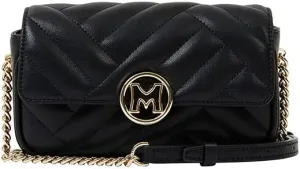 METROCITY Women's Neobella Bag Mini Cross bag M213MQ3080Z Black MC Snap Button Type