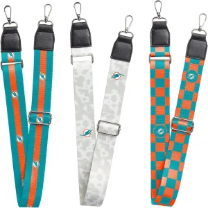Miami Dolphins 3-Pack Bag Strap Set
