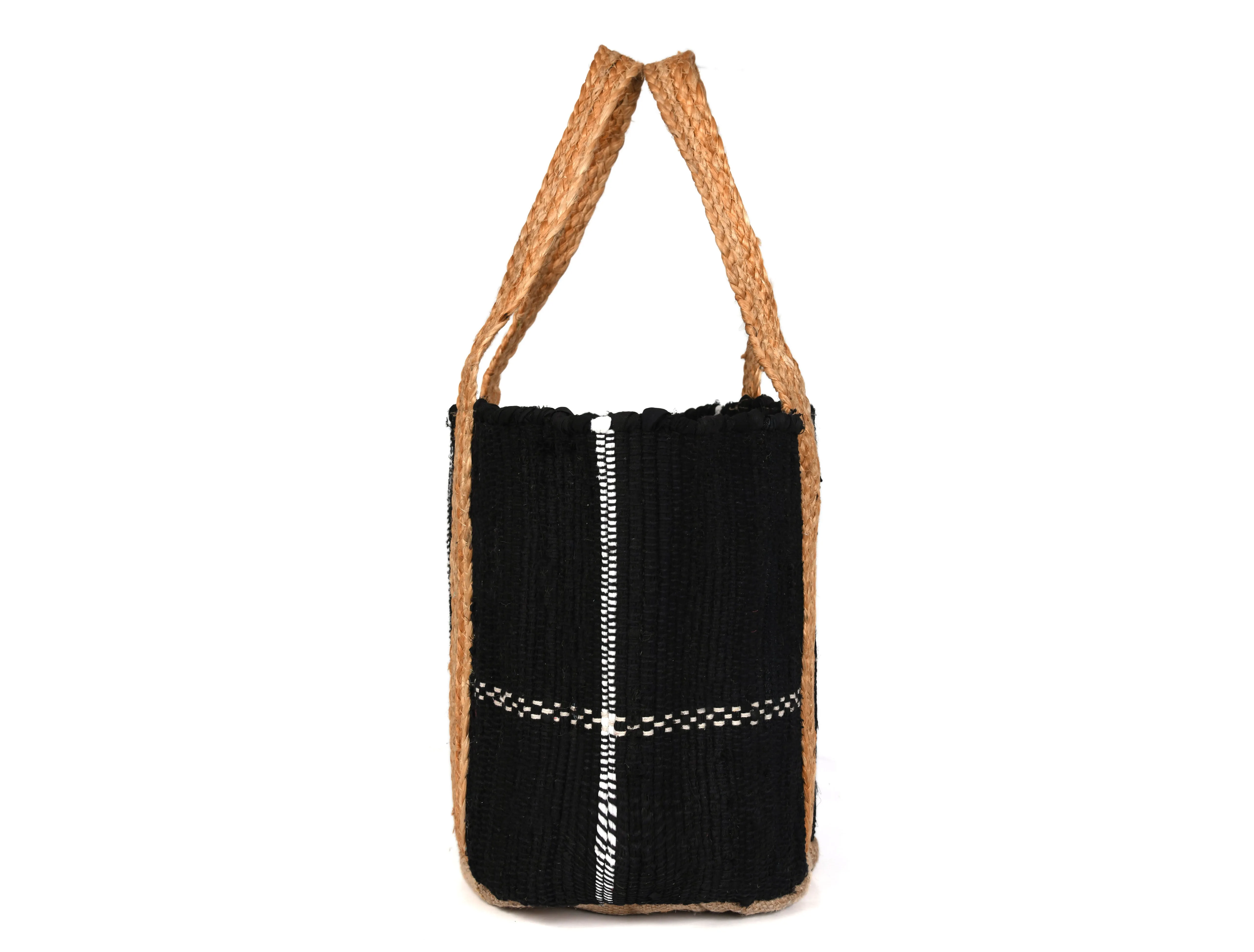 Midnight Waves Jute Tote Bag
