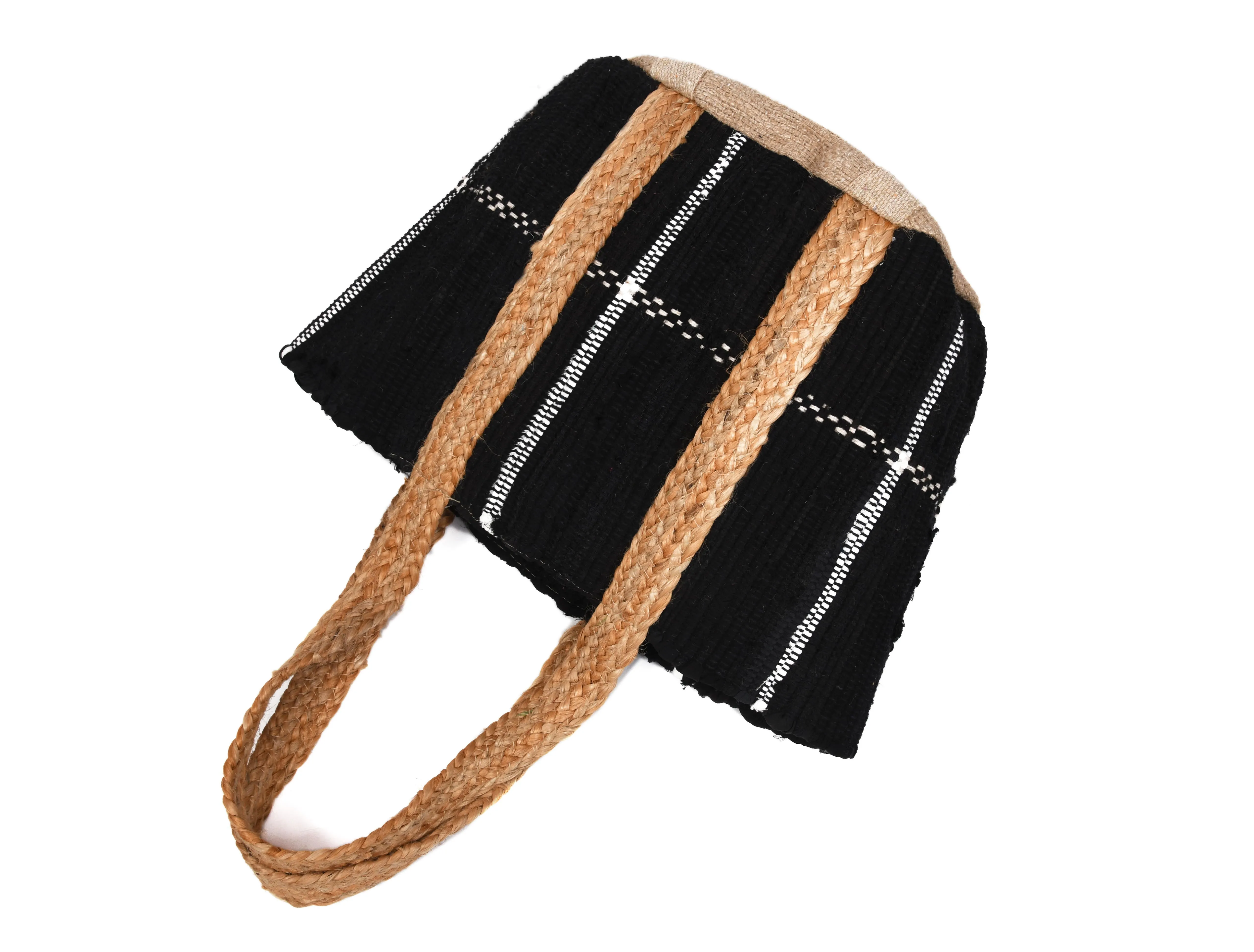 Midnight Waves Jute Tote Bag