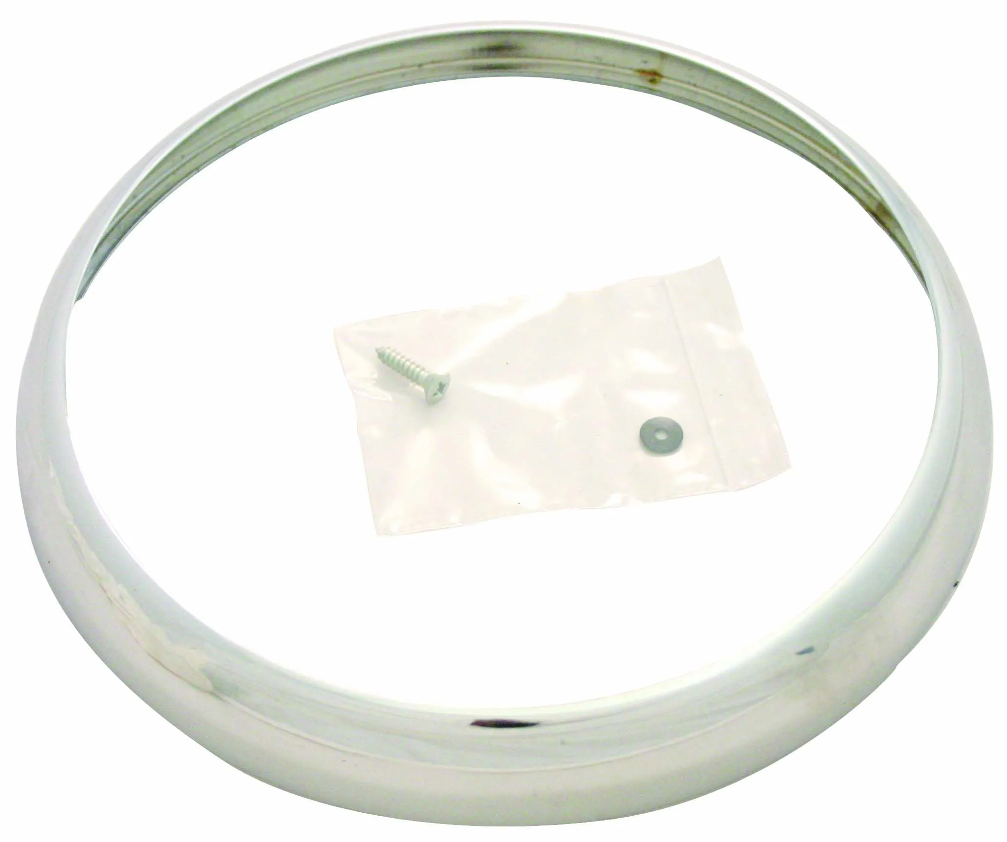 MINI & MOKE HEADLAMP RIM CHROME OVER BRASS MADE IN UK [17H5143]