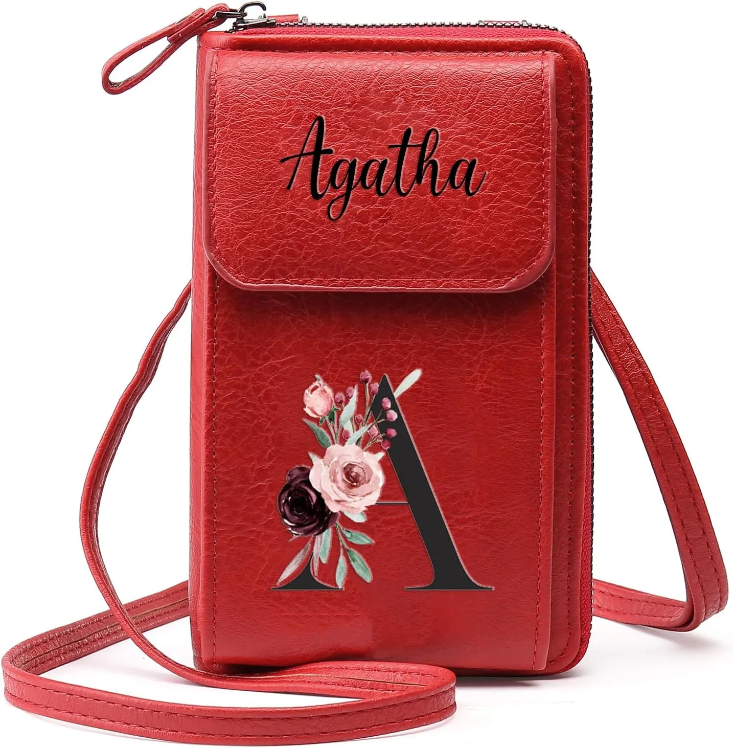Mini Crossbody Bags for Women Custom Name Small Purse Personalized Initial Womens Crossbody Wallet Cellphone Purse