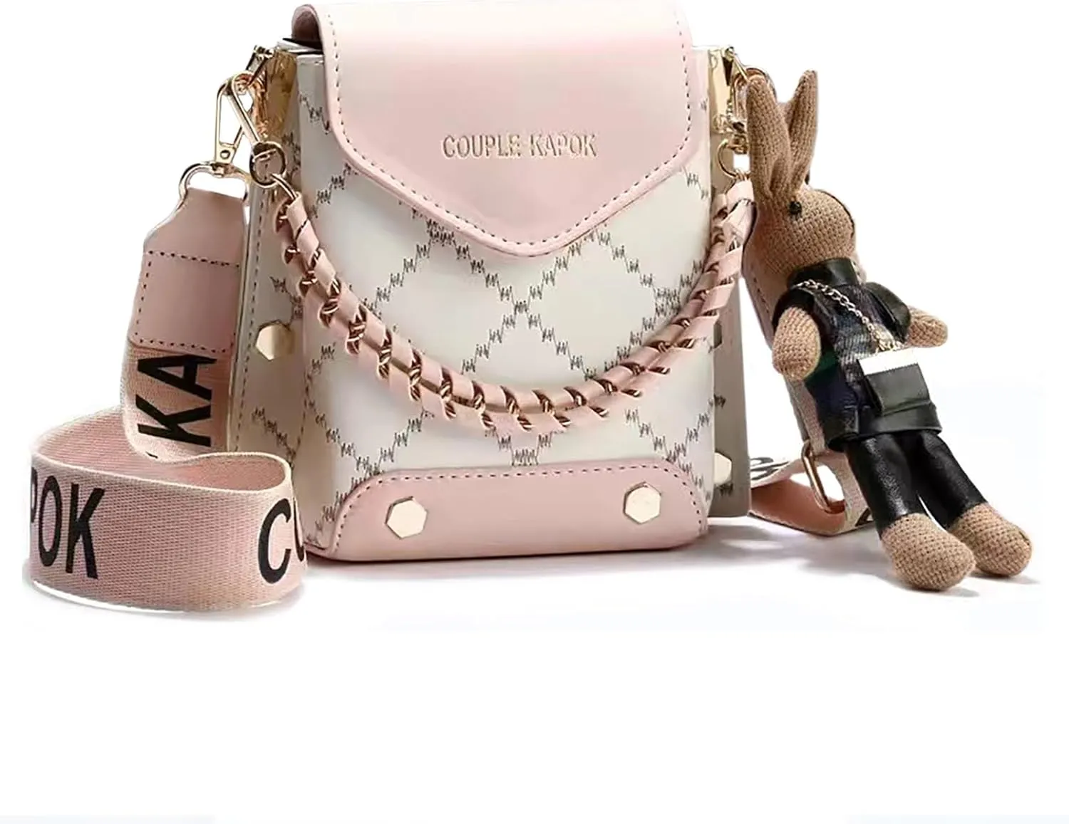 Mini Cute Leather Crossbody Bags for Women,Plaid Cell Phone Shoulder Purses for Women with Hand Carry