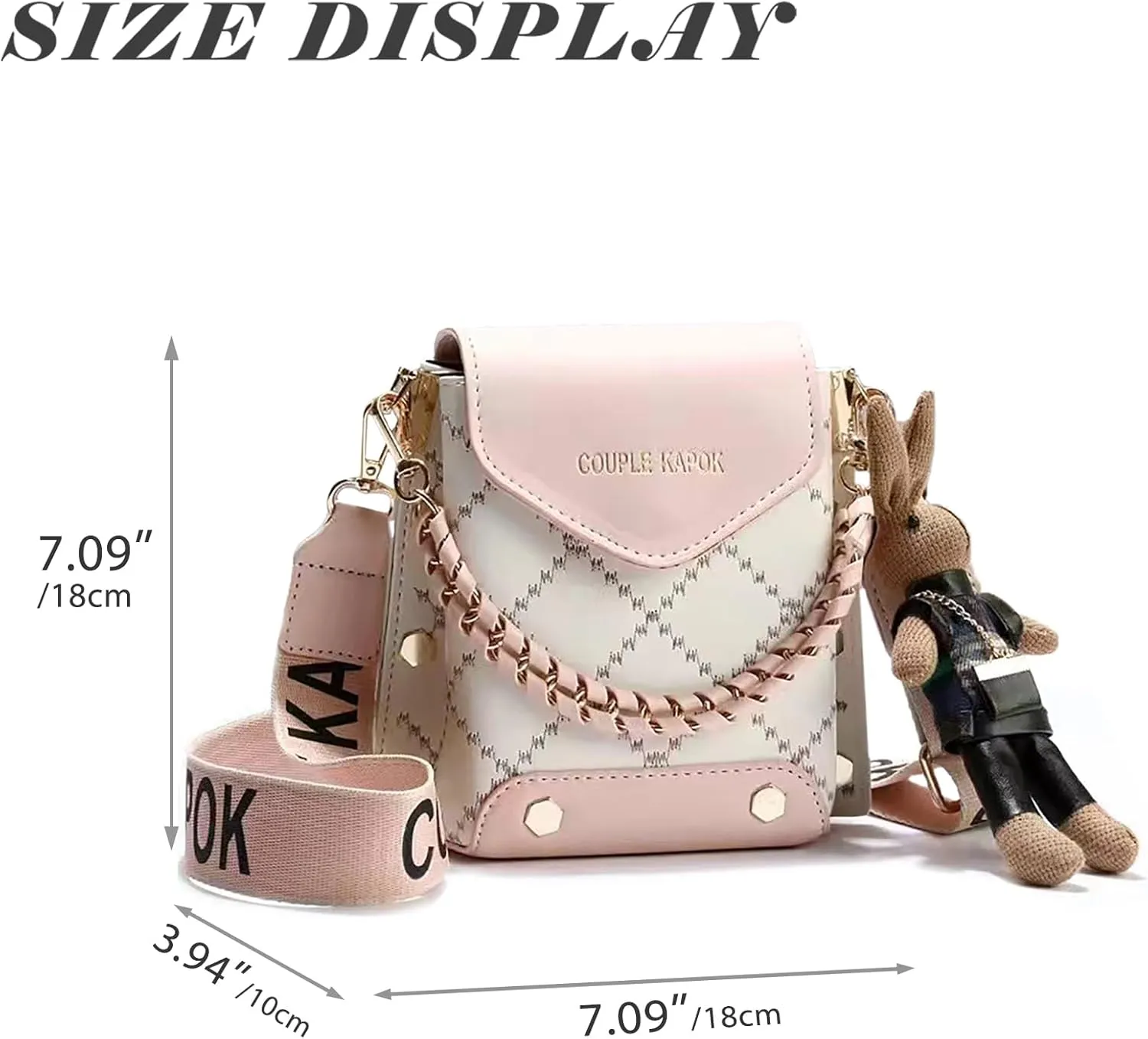 Mini Cute Leather Crossbody Bags for Women,Plaid Cell Phone Shoulder Purses for Women with Hand Carry