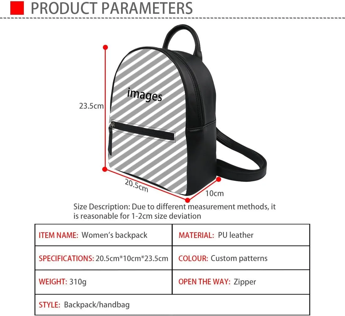 Mini Leather Backpack For Women Small Cute Travel Womens Small Shoulder Bag