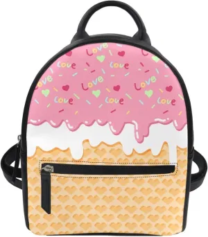 Mini Leather Backpack For Women Small Cute Travel Womens Small Shoulder Bag