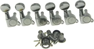 Mini Oval Button 6 Inline Chrome E-Z-LOK Post Guitar Tuners EZ Post Guitar Tuning Keys Pegs Machine Heads