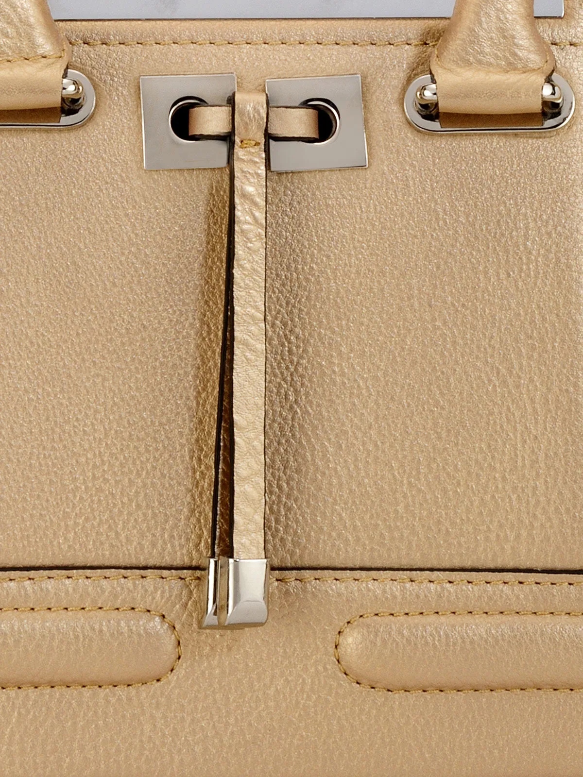 Mini Shopper In Metallic Leather