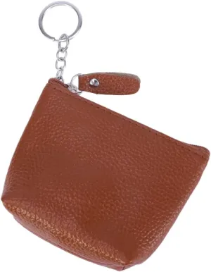 Mini Women's Coin Purse Cowhide Leather Case Zippered Travel Bag for Cosmetics Money Keys Cards