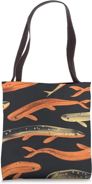 Minimalist Eel Pattern - Modern Wildlife Art Print Tote Bag