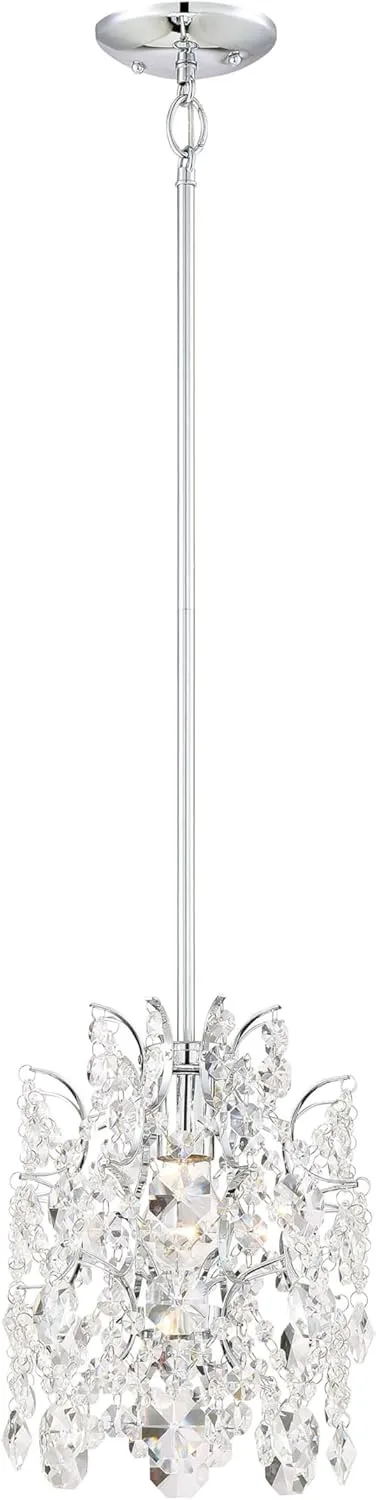 Minka Lavery 3155-77 Isabella's Crown Crystal Mini Pendant Ceiling Lighting, 1-Light, 100 Watts, Chrome