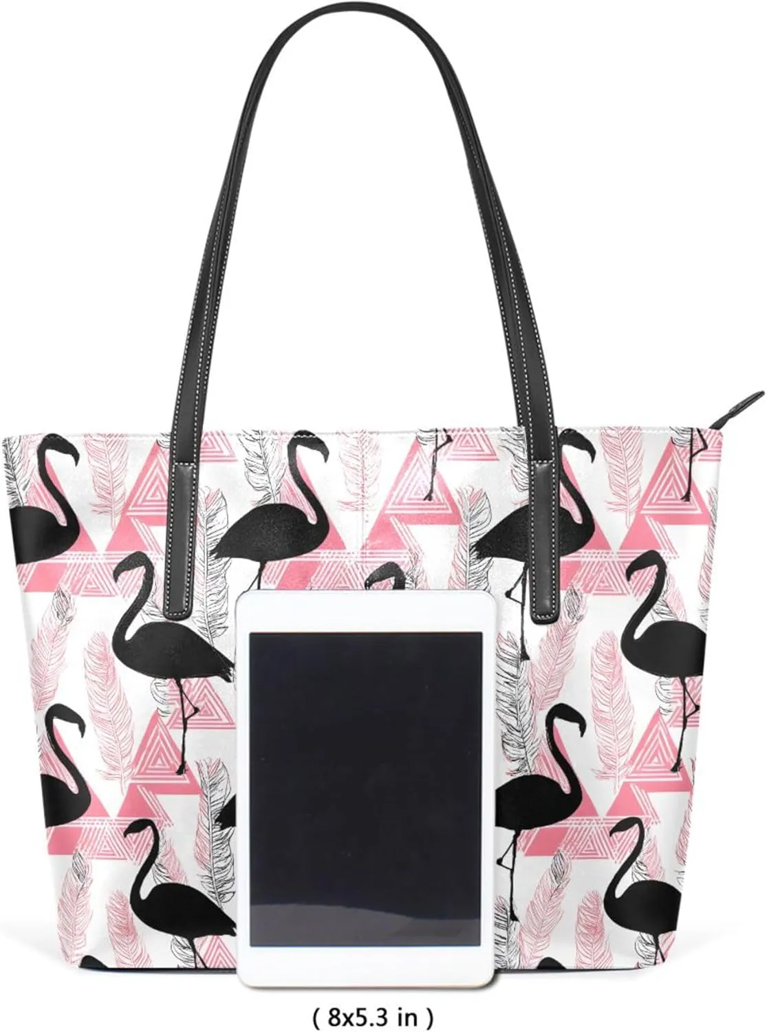 MNSRUU Boho Tote Bag Flowers Flamingo Travel Women Purses and Handbags