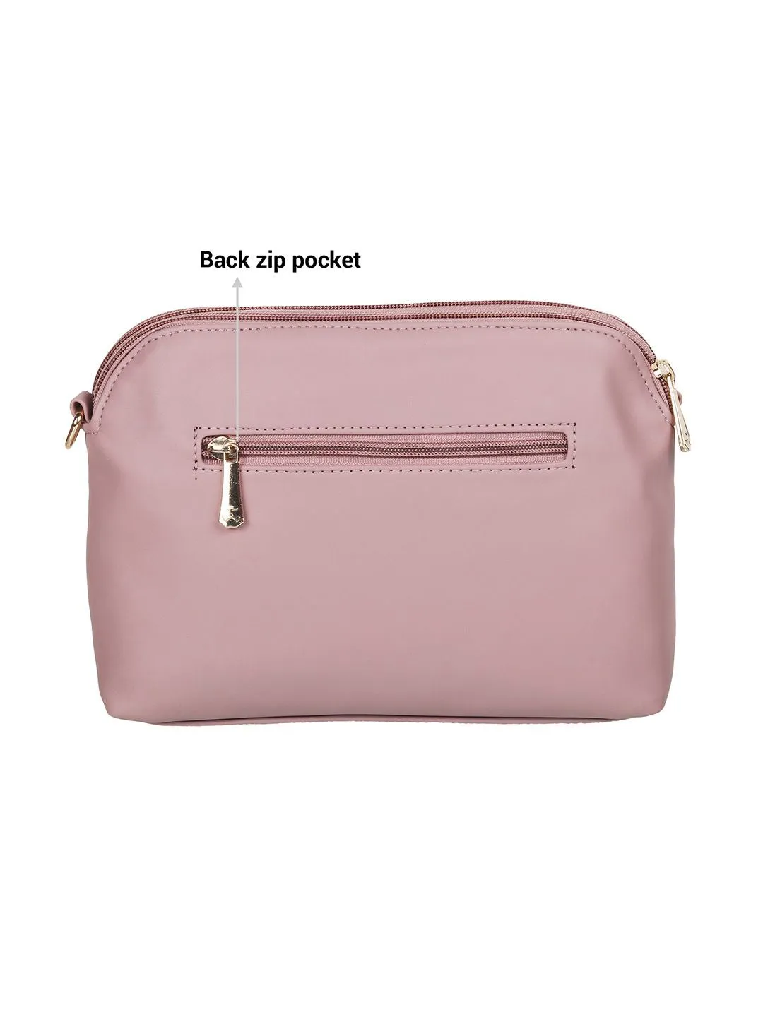 Mochi Rose Embellished Structured Sling Bag with Quilted