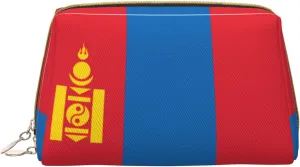 Mongolian Flagmakeup Bag Organizer,Toiletry Cosmetic Bag,Zipper Pouch Brushes Storage Case(Large)