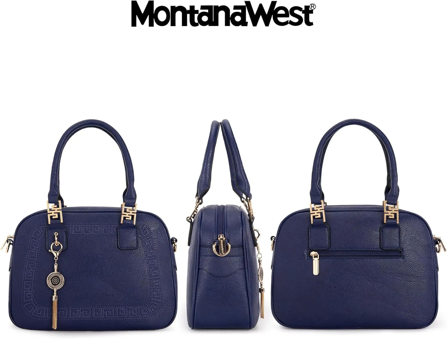 Montana West Small Top Handle Purse for Women Crossbody Satchel Handbag Barrel Bag