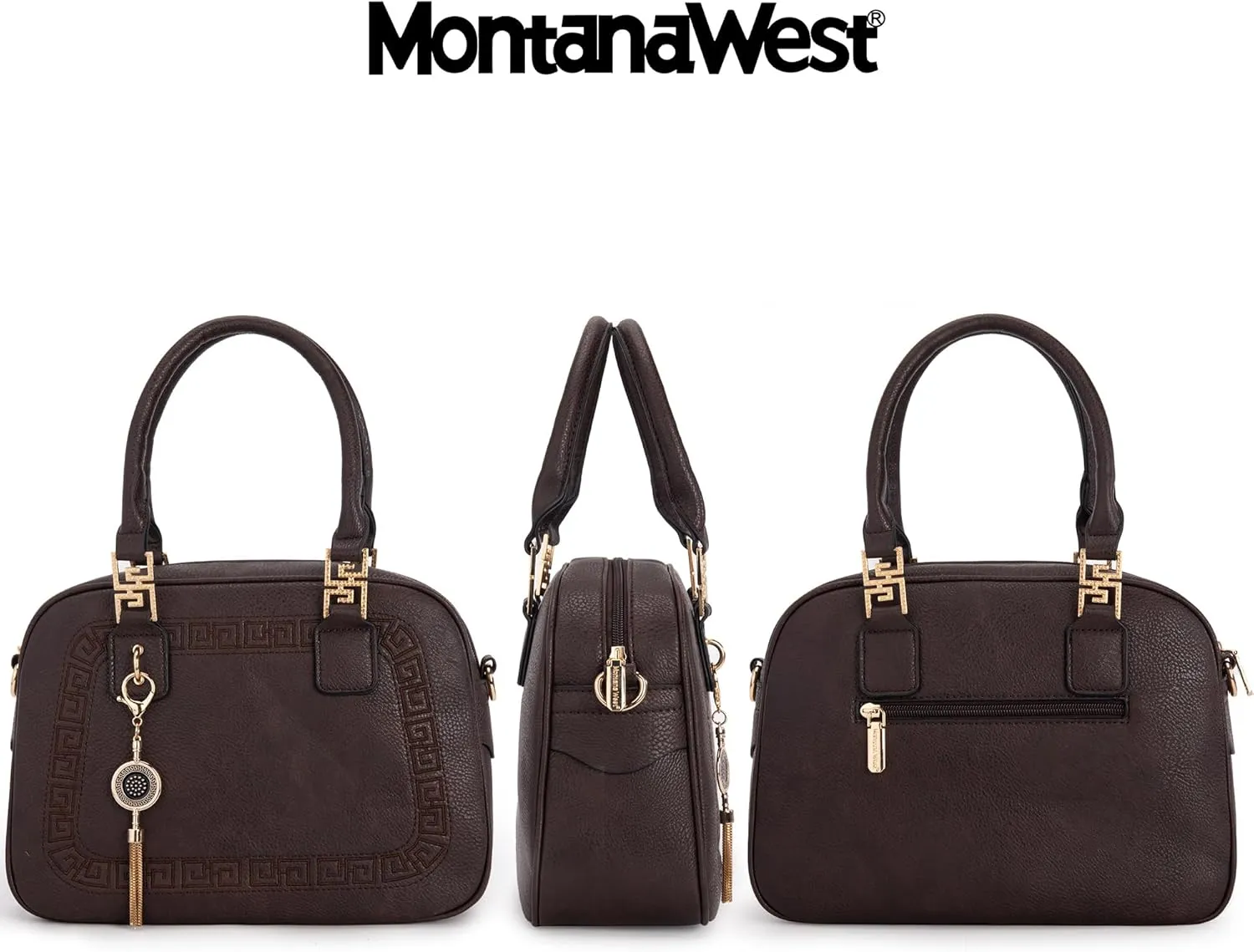 Montana West Small Top Handle Purse for Women Crossbody Satchel Handbag Barrel Bag