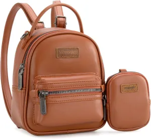 Montana West Wrangler Mini Backpack Purse for Women with a Detachable Coin Pouch