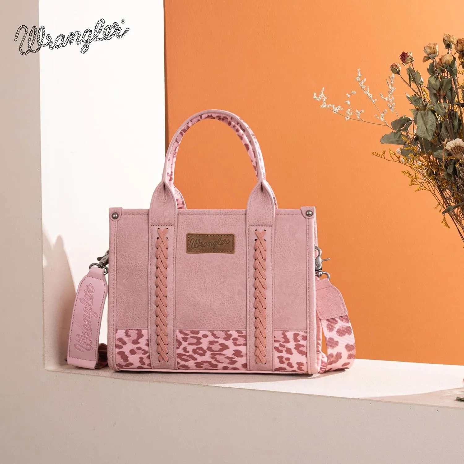 Montana West × Wrangler Tote Bag for Women Western Cow Print Purse Designer Top Handle Handbags
