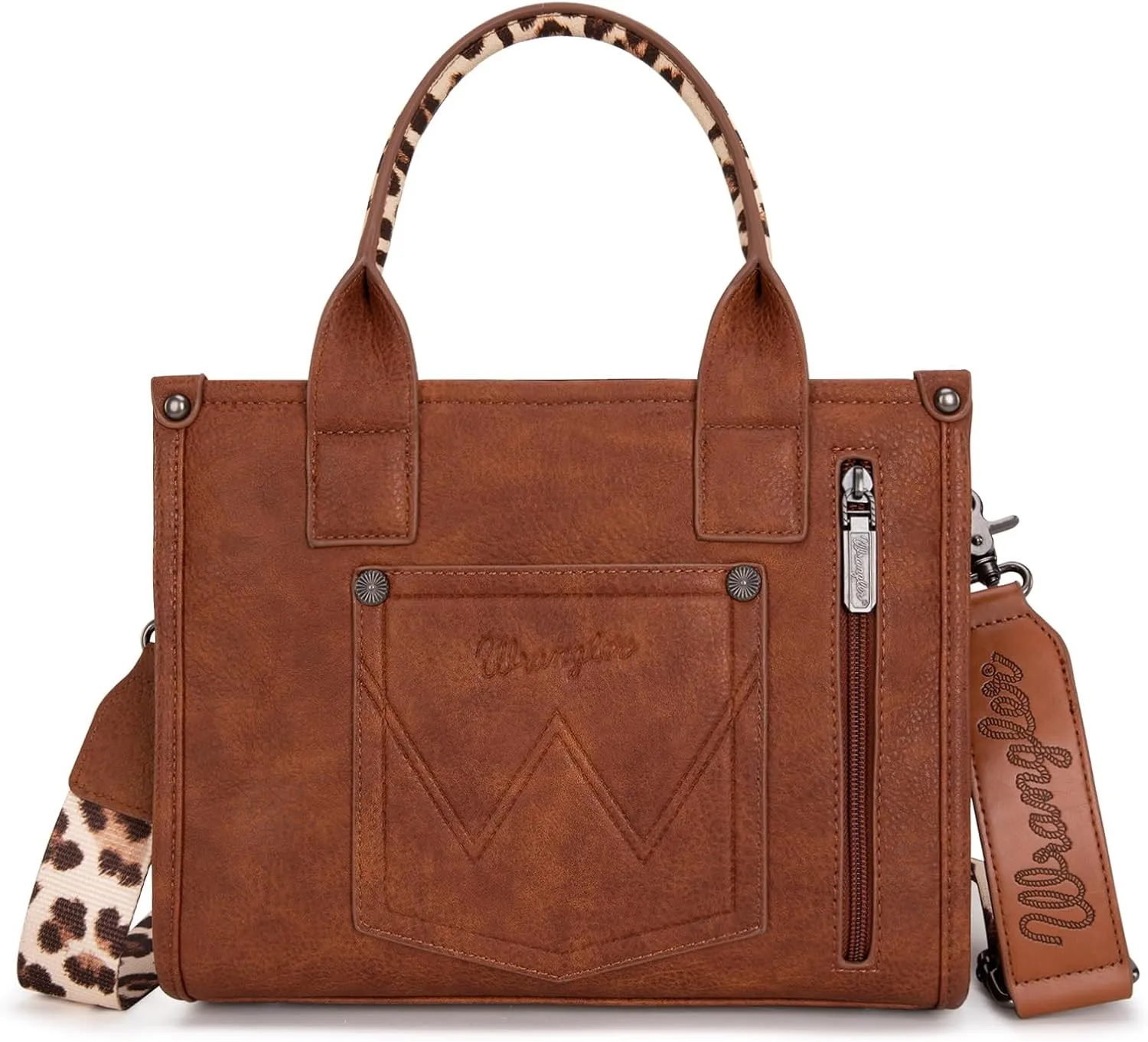 Montana West × Wrangler Tote Bag for Women Western Cow Print Purse Designer Top Handle Handbags
