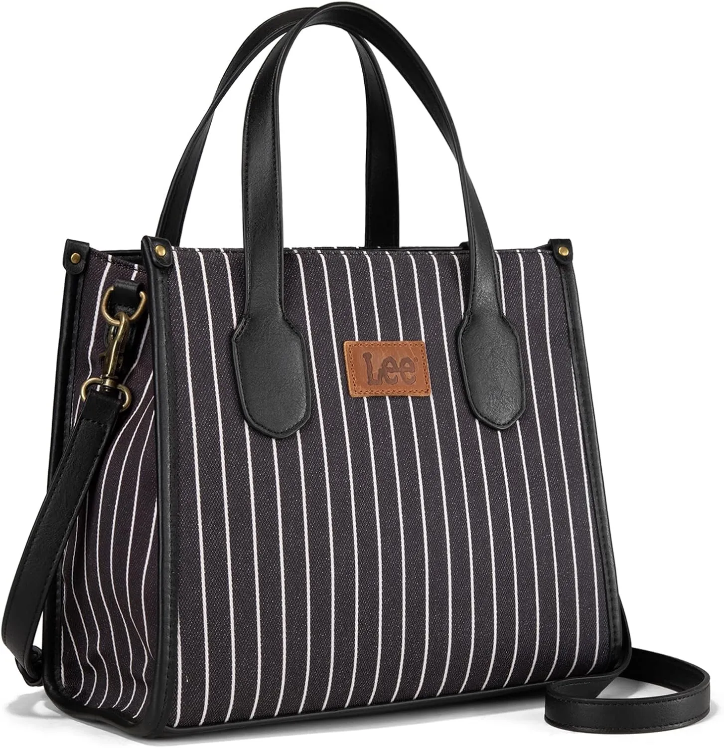 Montana West x Lee Tote Bag for Women Striped Top Handle Handbag with Adjustable Strap