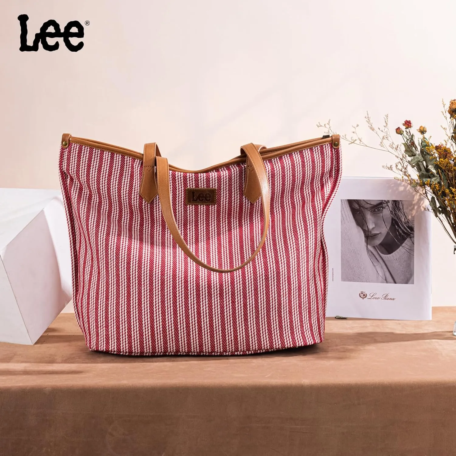 Montana West x Lee Tote Bags for Women Large Shoulder Bag with Multiple Pockets for Travel Work