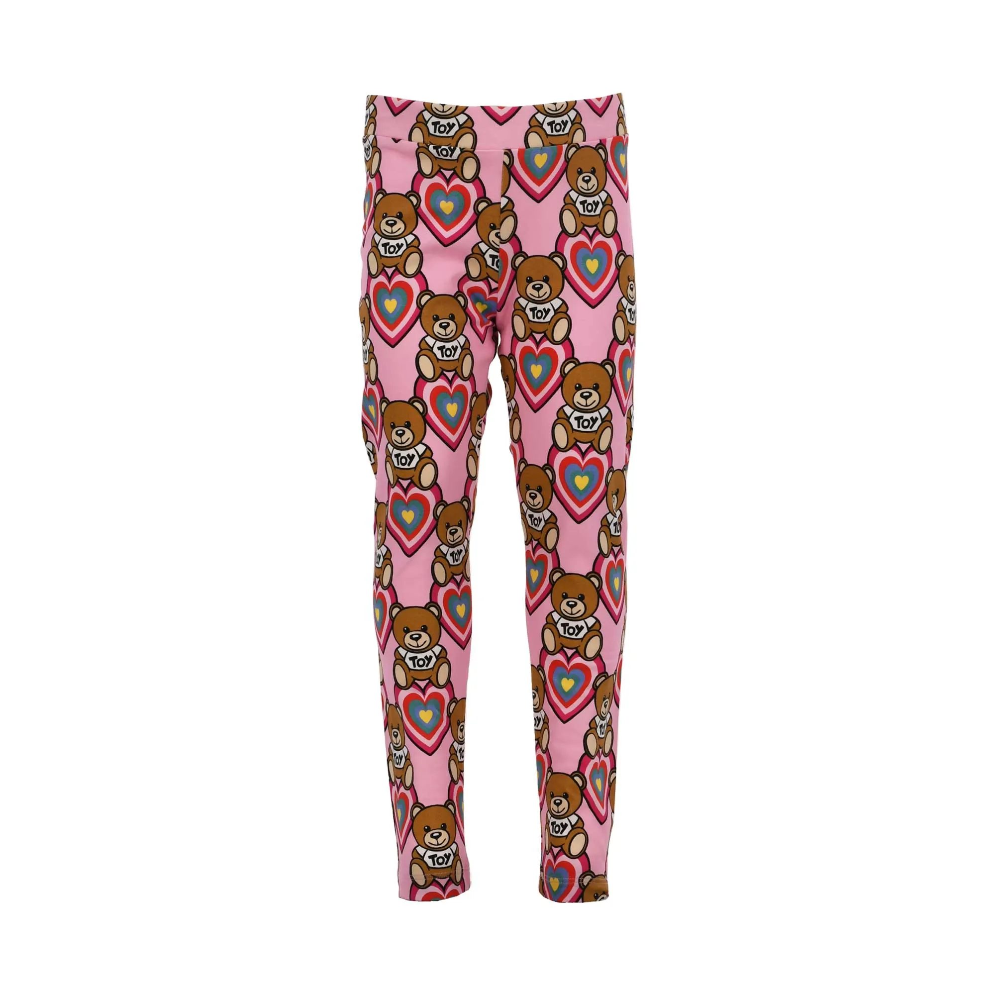 Moschino Kids Girl's Heart Teddy White Top & Leggings Set