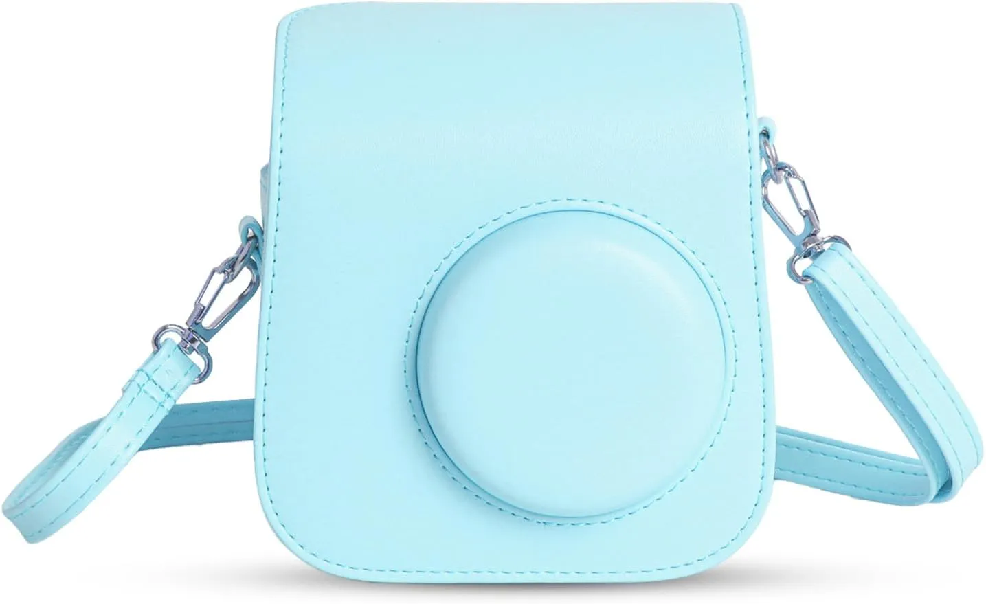 MOSISO Camera Protective Case Compatible with Instax Mini SE, PU Leather Instant Camera Carrying Storage Bag with Adjustable Shoulder Strap&Pocket for Instax Mini SE Film, Blue