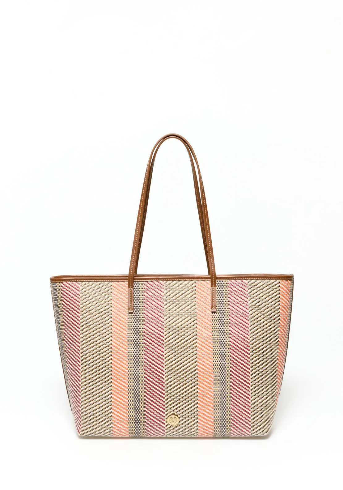 Multi-Color Raffia Shopper - Multicolour