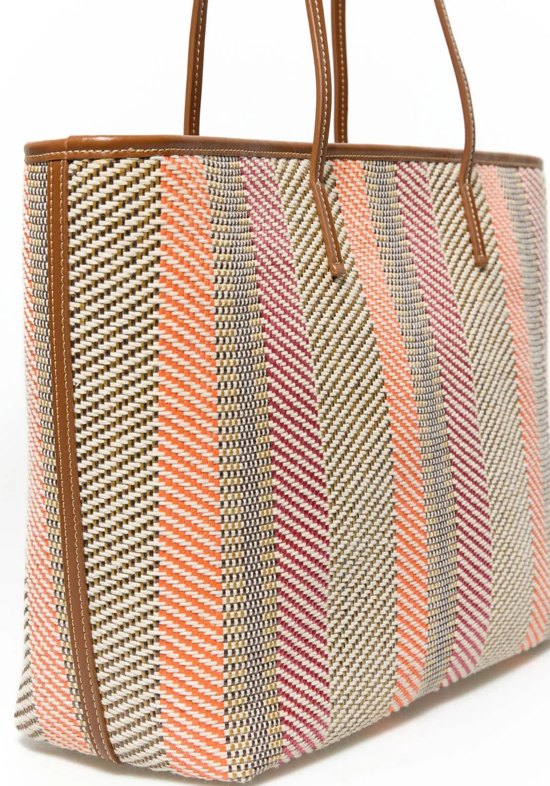 Multi-Color Raffia Shopper - Multicolour
